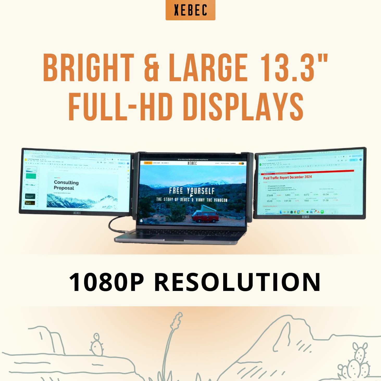 Amazon.co.jp: Xebec Tri-Screen 3 for Mac| DisplayLinkアダプター